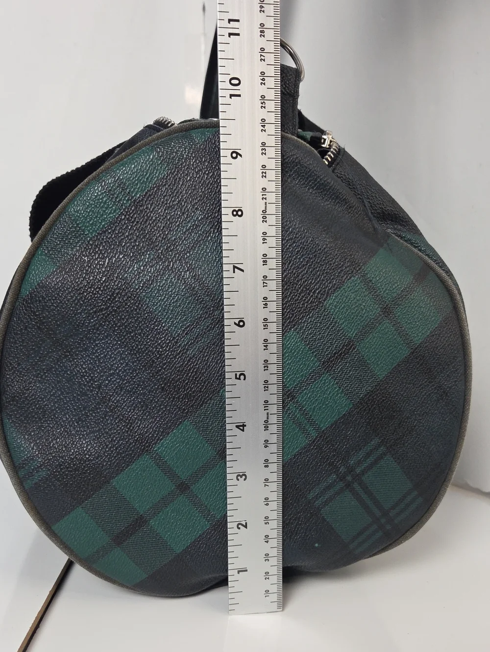 Fred Perry 'Black Watch Tartan' Barrel Duffel Bag with Shoulder Strap